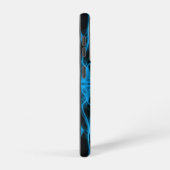 Plumes van Blue Smoke Custom op Black Samsung Galaxy Hoesje (Rechterkant)