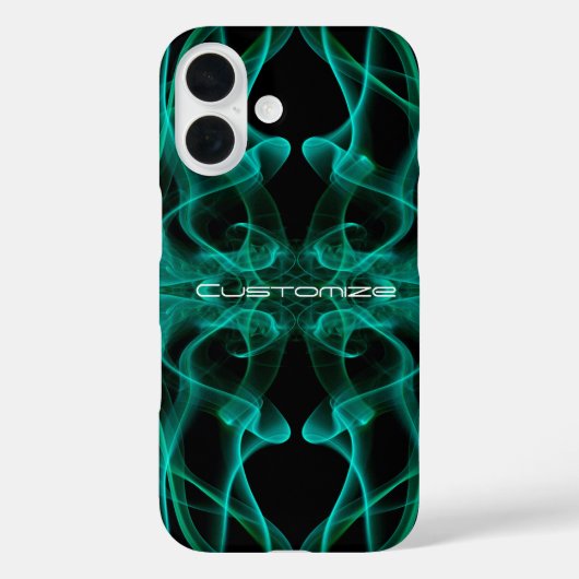 Plumes van Green Smoke Custom op Black Case-Mate iPhone Case (Achterkant)