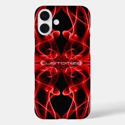 Plumes van Red Smoke Custom op Black Case-Mate iPhone Case (Achterkant)