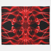 Plumes van roodrok op zwart fleece deken (Voorkant (Horizontaal))
