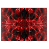 Plumes van roodrok op zwart snijplank (Voorkant)