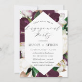 PlumMagnolia Typography Wedding Engagement Party Kaart (Voorkant)