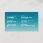 Plummer van de noodhulpdienst visitekaartje (Achterkant)