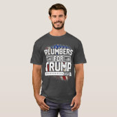 Plummers voor Trump 2020 ReElect Trump Support T-shirt (Voorkant volledig)