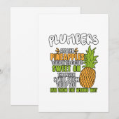 Plummers zijn als ananassen. bedankkaart (Voorkant / Achterkant)