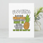 Plummers zijn als ananassen. feestdagenkaart (Staand voorkant)