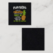 Plummers zijn als ananassen. vierkante visitekaartje (Voorkant / Achterkant)