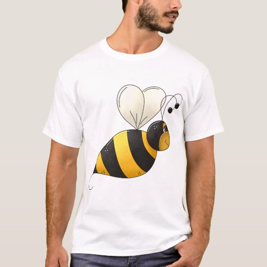 Plump Bee Mannen T-Shirt (Voorkant)