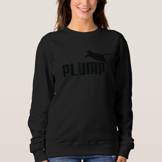 Plump Black Chubby Cat Pet Trui (Voorkant)