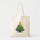 Plump Kawaii Christmas Tree Sparkling Ornaments Tote Bag (Voorkant)