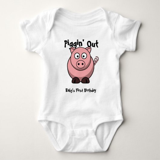 Plump Piggy Baby T-shirt (Voorkant)