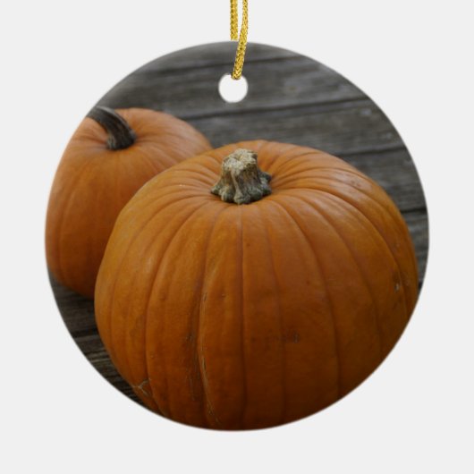 Plump Pumpkins Ornament Round (Voorkant)