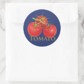 Plump Red Tomaten Ronde Sticker (Tas)