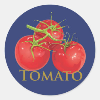 Plump Red Tomaten Ronde Sticker