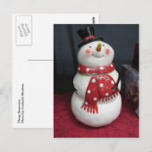 Plump Snowman Briefkaart (Voorkant / Achterkant)