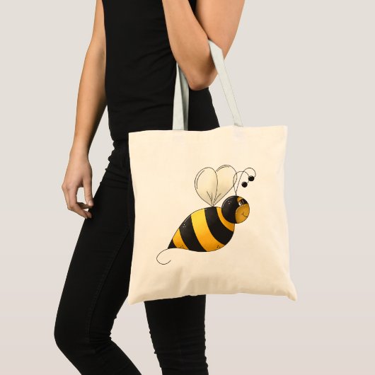 Plump Winged Bumble Bee Tote Bag (Voorkant (product))