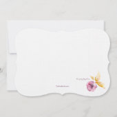 Plumrose Waterverf Wedding Invitations Kaart (Achterkant)