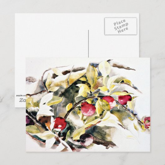 Plums, beroemd schilderij van Charles Demuth, Briefkaart (Voorkant / Achterkant)