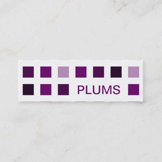 PLUMS (moskeesvierkanten) Mini Visitekaartje (Voorkant)
