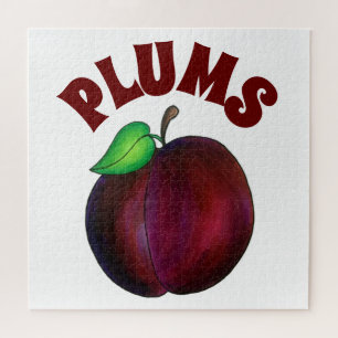 Plums Ripe Summer Paars Plum Fruit Decor Legpuzzel