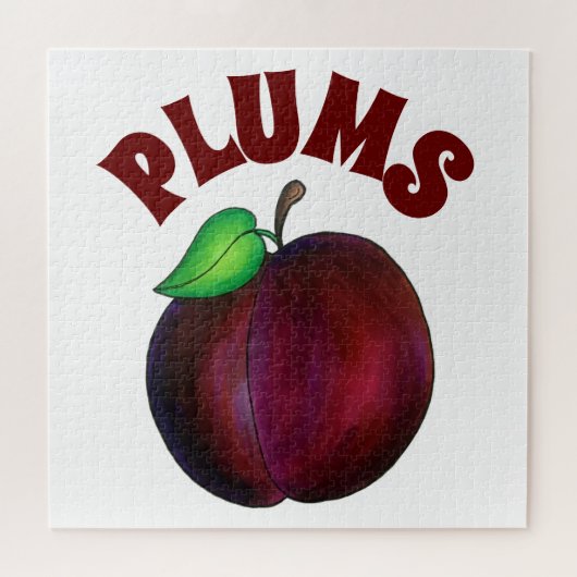 Plums Ripe Summer Paars Plum Fruit Decor Legpuzzel (Horizontaal)