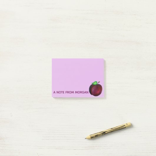 Plums Ripe Summer Paars Plum Fruit Illustration Post-it® Notes (Op bureau)