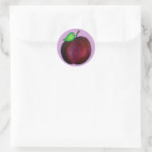 Plums Ripe Summer Paars Plum Fruit Illustration Ronde Sticker (Tas)