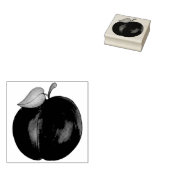 Plums Ripe Summer Paars Plum Fruit Illustration Rubberstempel (Gestempeld)
