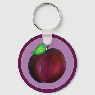 Plums Ripe Summer Paars Plum Fruit Illustration Sleutelhanger