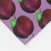 Plums Ripe Summer Paars Plum Fruit Print Fleece Deken (Hoek)