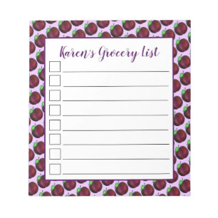 Plums Ripe Summer Paars Plum Fruit Print Notitieblok