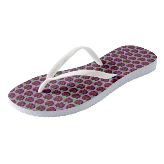 Plums Ripe Summer Paars Plum Fruit Print Teenslippers (Schuin)
