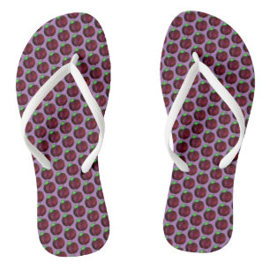 Plums Ripe Summer Paars Plum Fruit Print Teenslippers