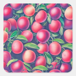 Plums Square Sticker