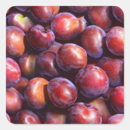 Plums Vierkante Sticker