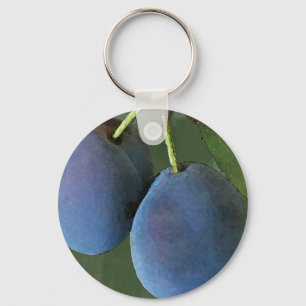 Plums-Waterverf - Sleutelhanger
