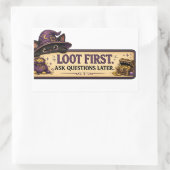 Plunder eerst, stel later vragen D&D kat sticker (Tas)