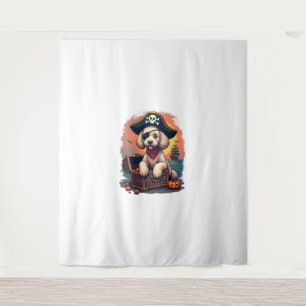 plunderen van piratenpoedel wandkleed