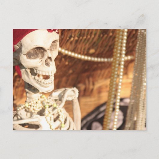 Plunderfeest. Uitnodiging Briefkaart (Voorkant)