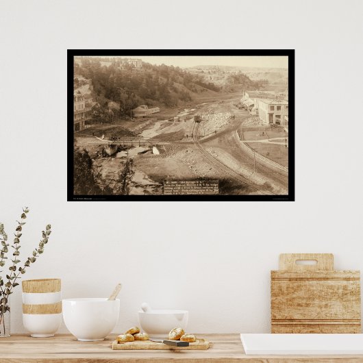 Plunge Bath & Evan's Residence Hot Springs SD 1891 Poster (Keuken)