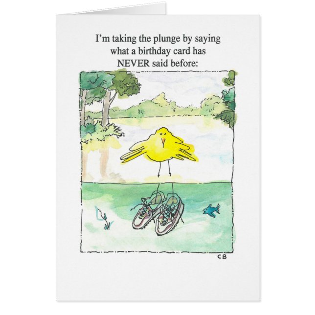 "Plunge" Birthday Kaart (Voorkant)