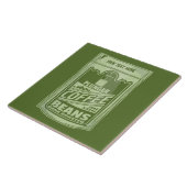 Plunger koffie pop art food verpakking illustratie tegeltje (Zijkant)