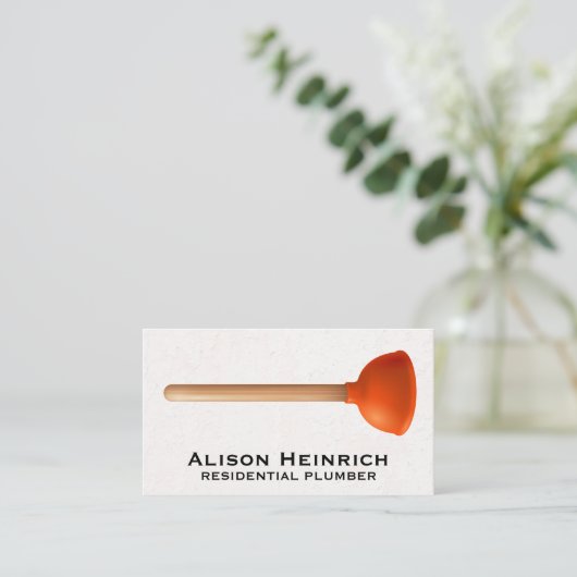 Plunger Visitekaartje (Staand voorkant)