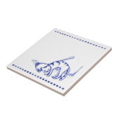 Plunger wrijven Kitty Cat Badkamer Toile Look Tegeltje (Zijkant)