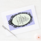 Plunk fles terug (zelfgemaakte wijn label) rechthoekige sticker (Envelop)