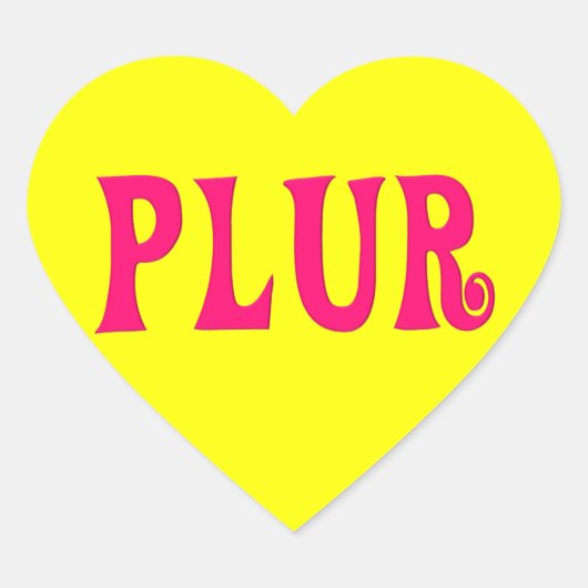 PLUR HART STICKER (Voorkant)