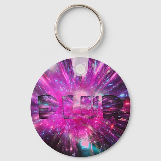 PLUR Magenta Sleutelhanger (Voorkant)