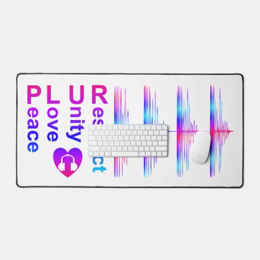 PLUR (Peace Love Unity Respect) Bureaumat (Keyboard & Muis)