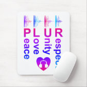 PLUR (Peace Love Unity Respect) Muismat (Met muis)