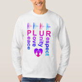 PLUR (Peace Love Unity Respect) Shirt met lange mo (Voorkant)
